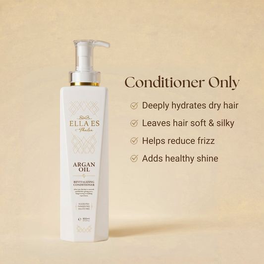 Ella Es Thalia Argan Oil Hair Care | Shampoo Only or Conditioner Only | Hydrating & Frizz Control | 800ml / 27 fl oz