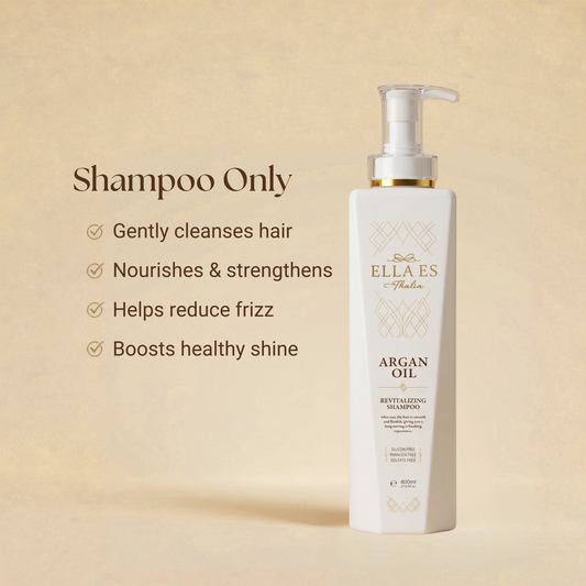Ella Es Thalia Argan Oil Hair Care | Shampoo Only or Conditioner Only | Hydrating & Frizz Control | 800ml / 27 fl oz